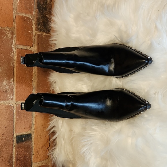 Charles by Charles David Studded Slip-On Block Heel Ankle Boots - Picture 2 of 11